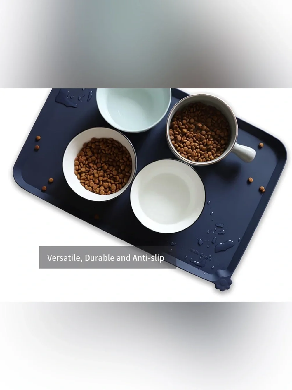 Hoki Silicone Waterproof Non Slip Pet Food Mat high lip 22